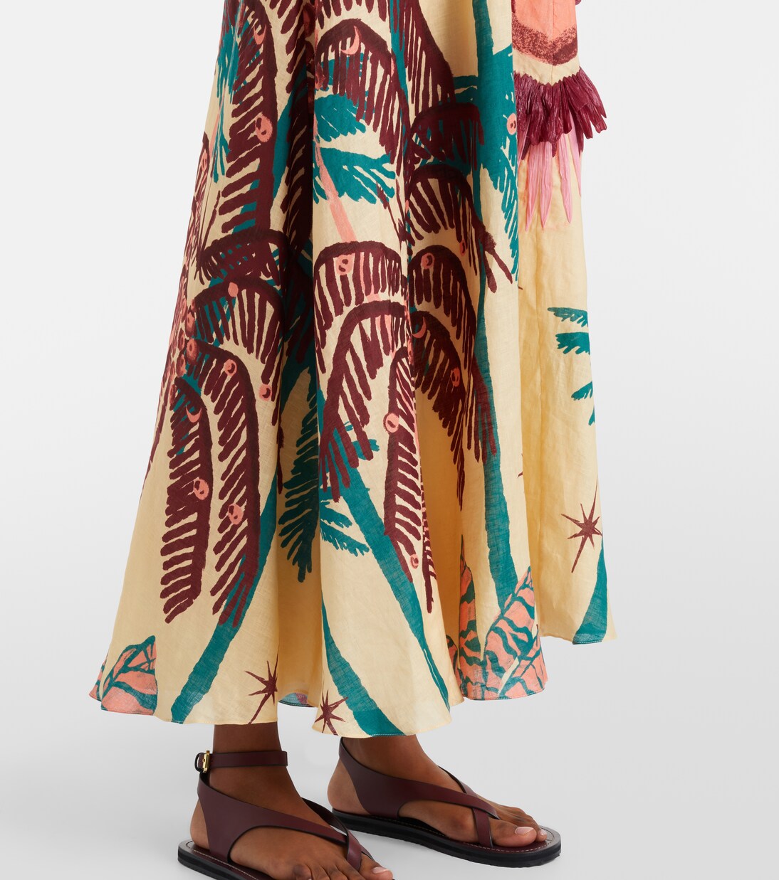 Floral linen midi dress | Johanna Ortiz