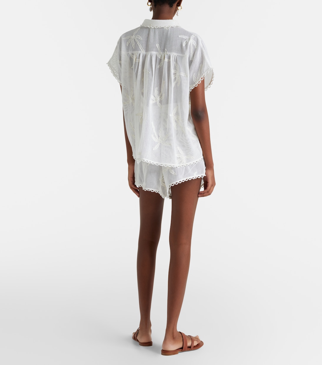 Embroidered cotton shorts | Farm Rio