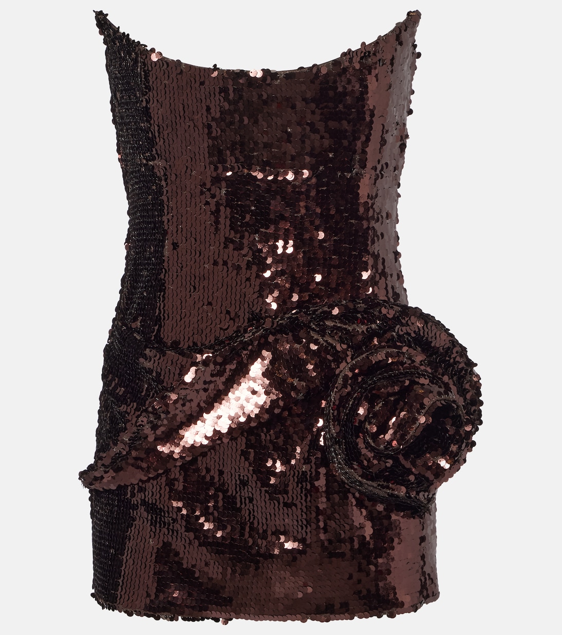 Floral-appliqué sequined minidress | Magda Butrym