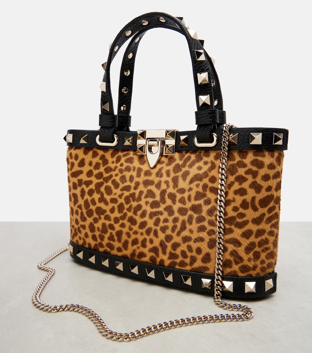 Sac Rockstud en cuir façon poulain | Valentino Garavani