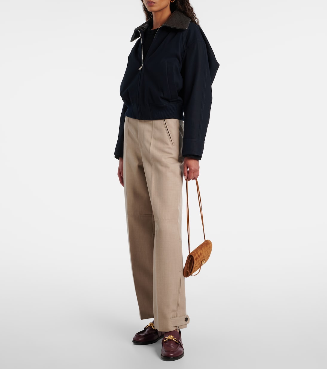 Bolso cruzado Andiamo Mini de ante Intrecciato | Bottega Veneta