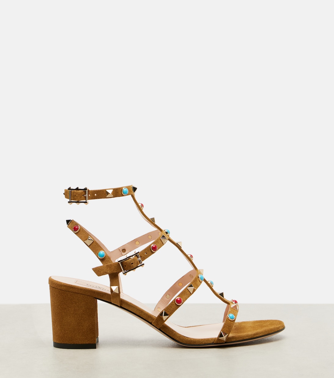 Rockstud embellished suede sandals | Valentino Garavani