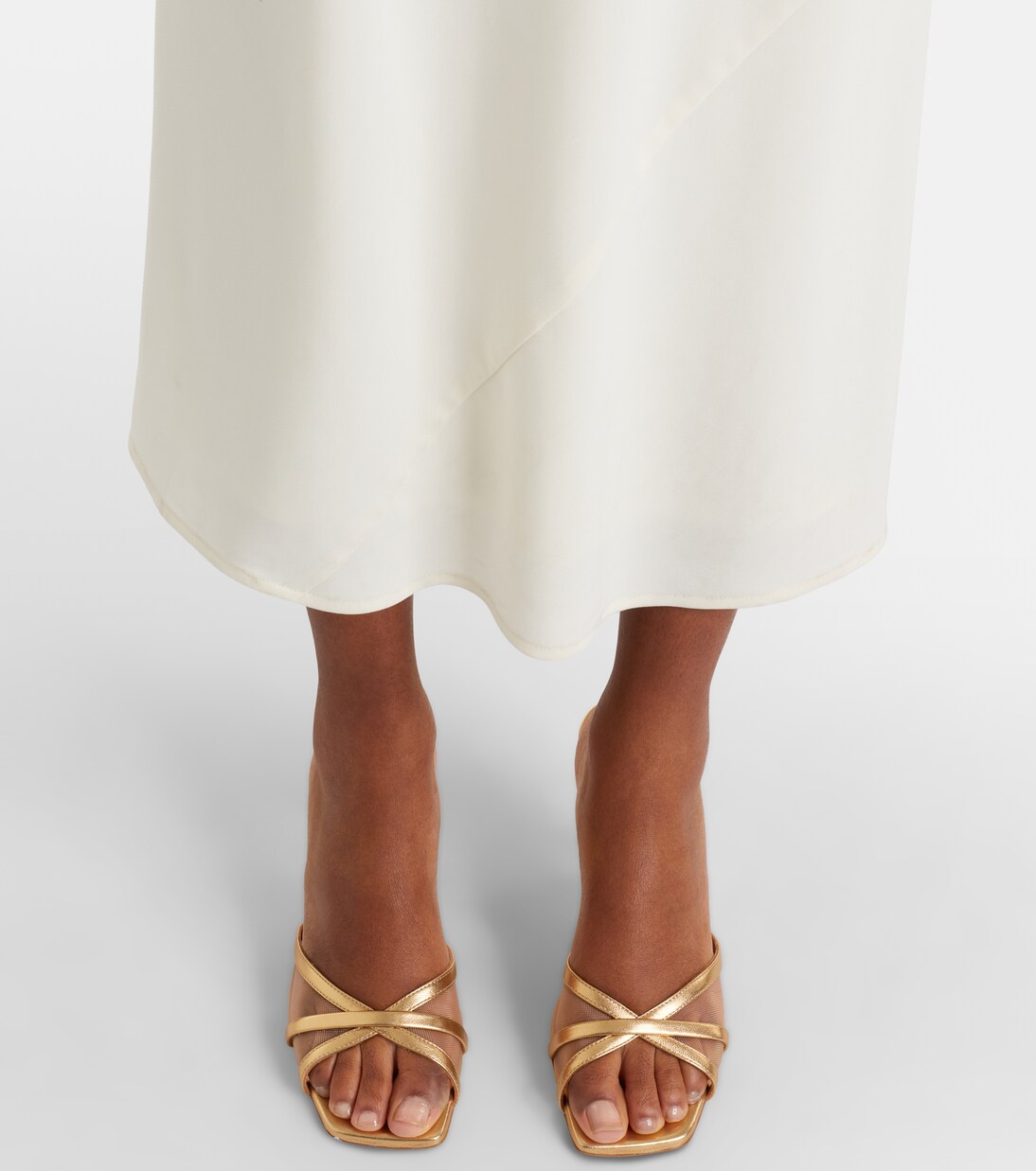 Perla 70 leather and mesh mules | Malone Souliers