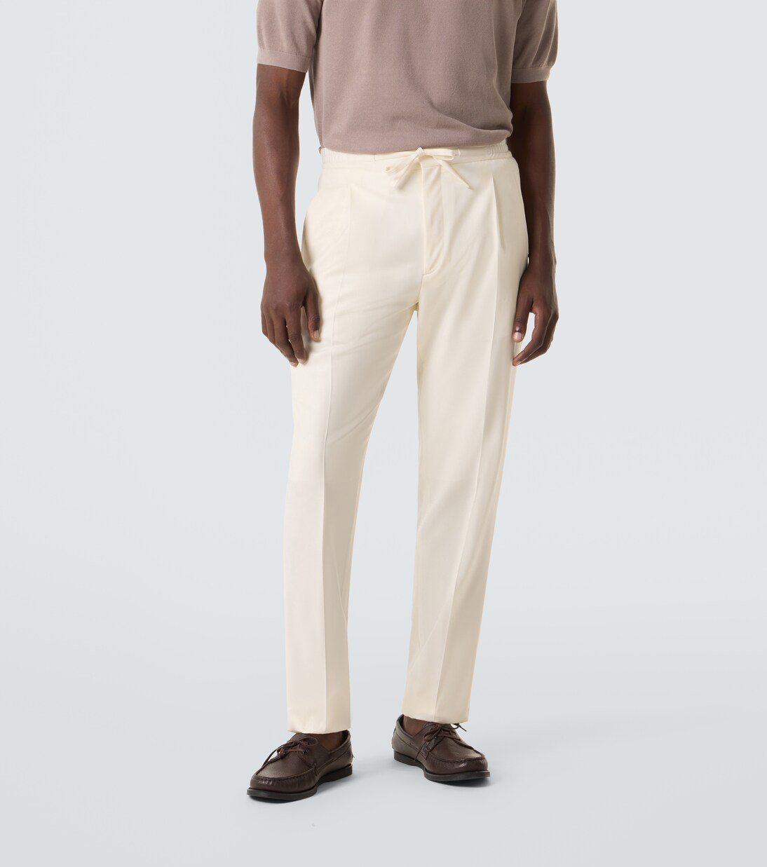 Pantalones tapered de lana virgen | Lardini