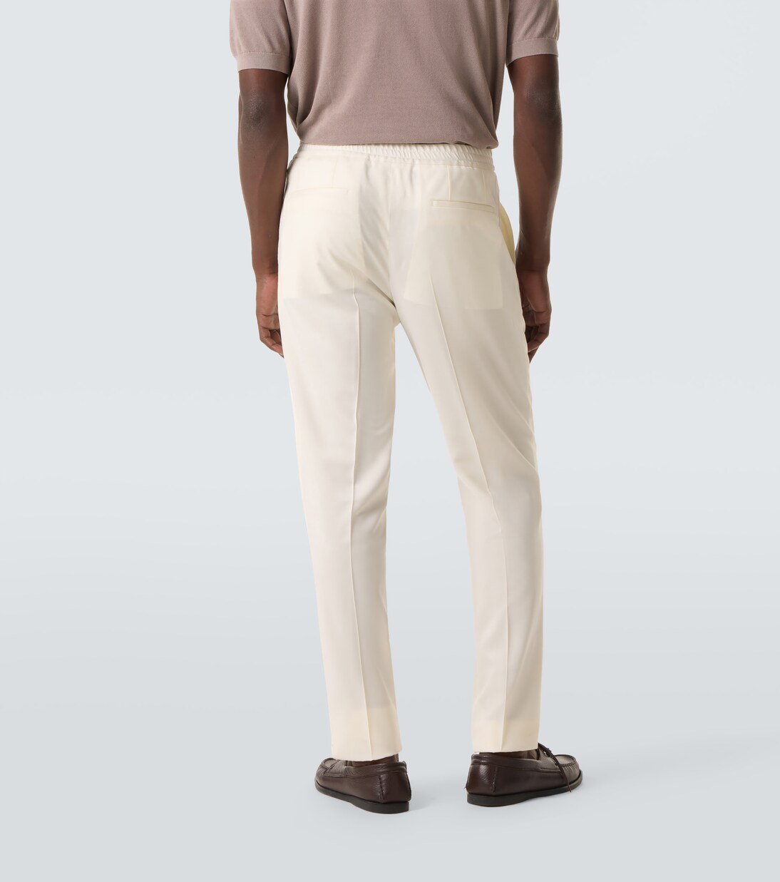Pantalones tapered de lana virgen | Lardini