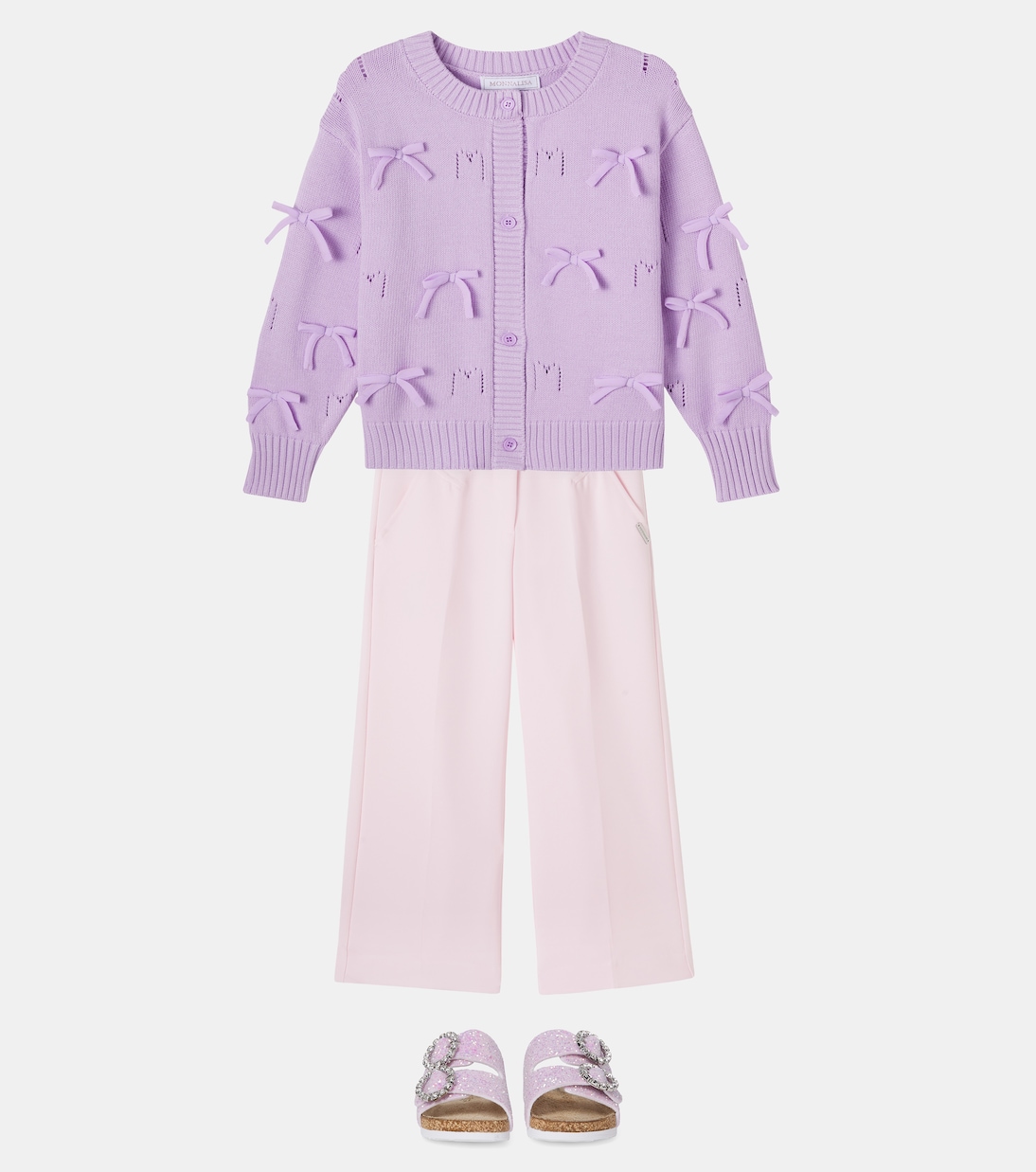 Bow-detail cardigan | Monnalisa