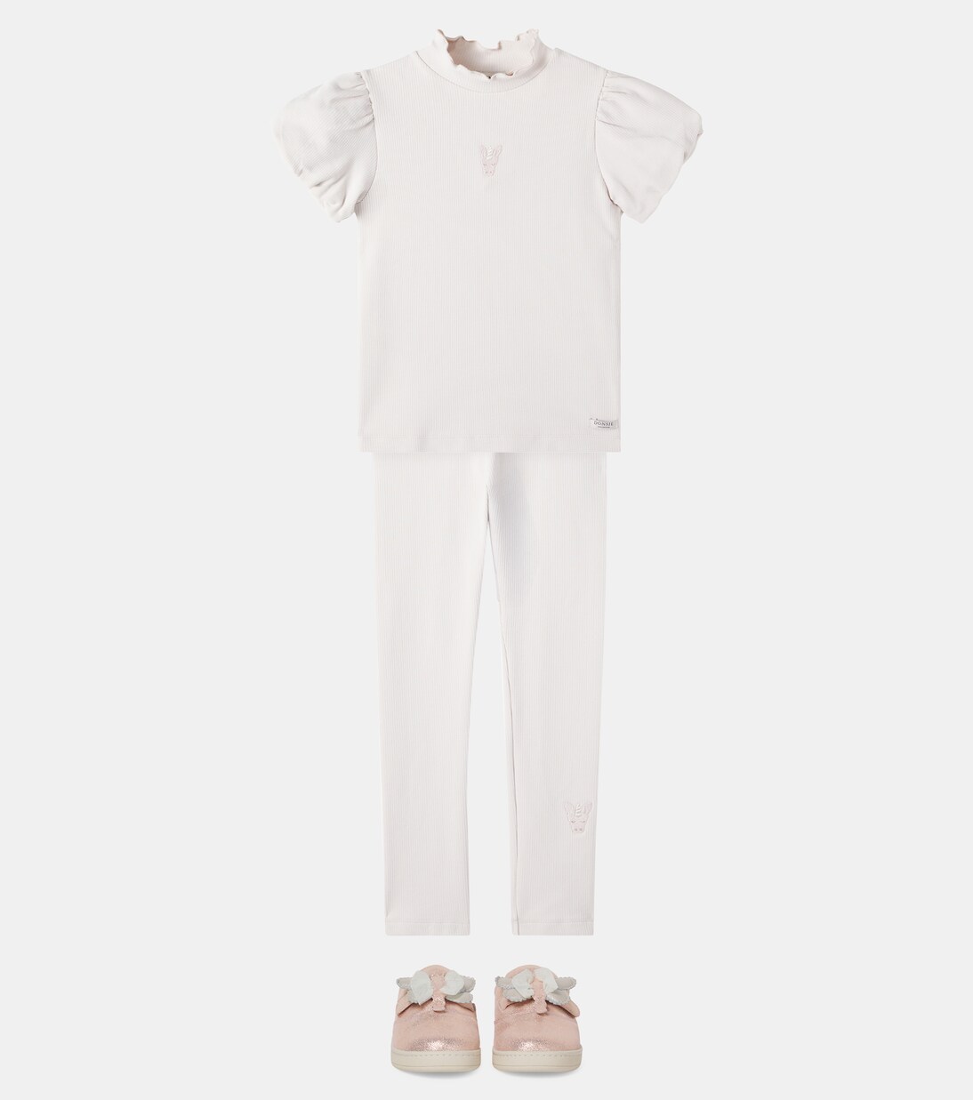 Nowien embroidered ribbed-knit cotton-blend T-shirt  | Donsje