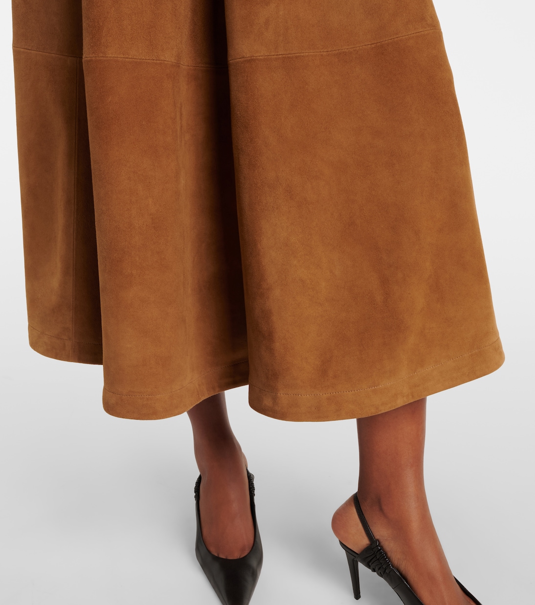 Jupe longue Opera en daim | Nour Hammour