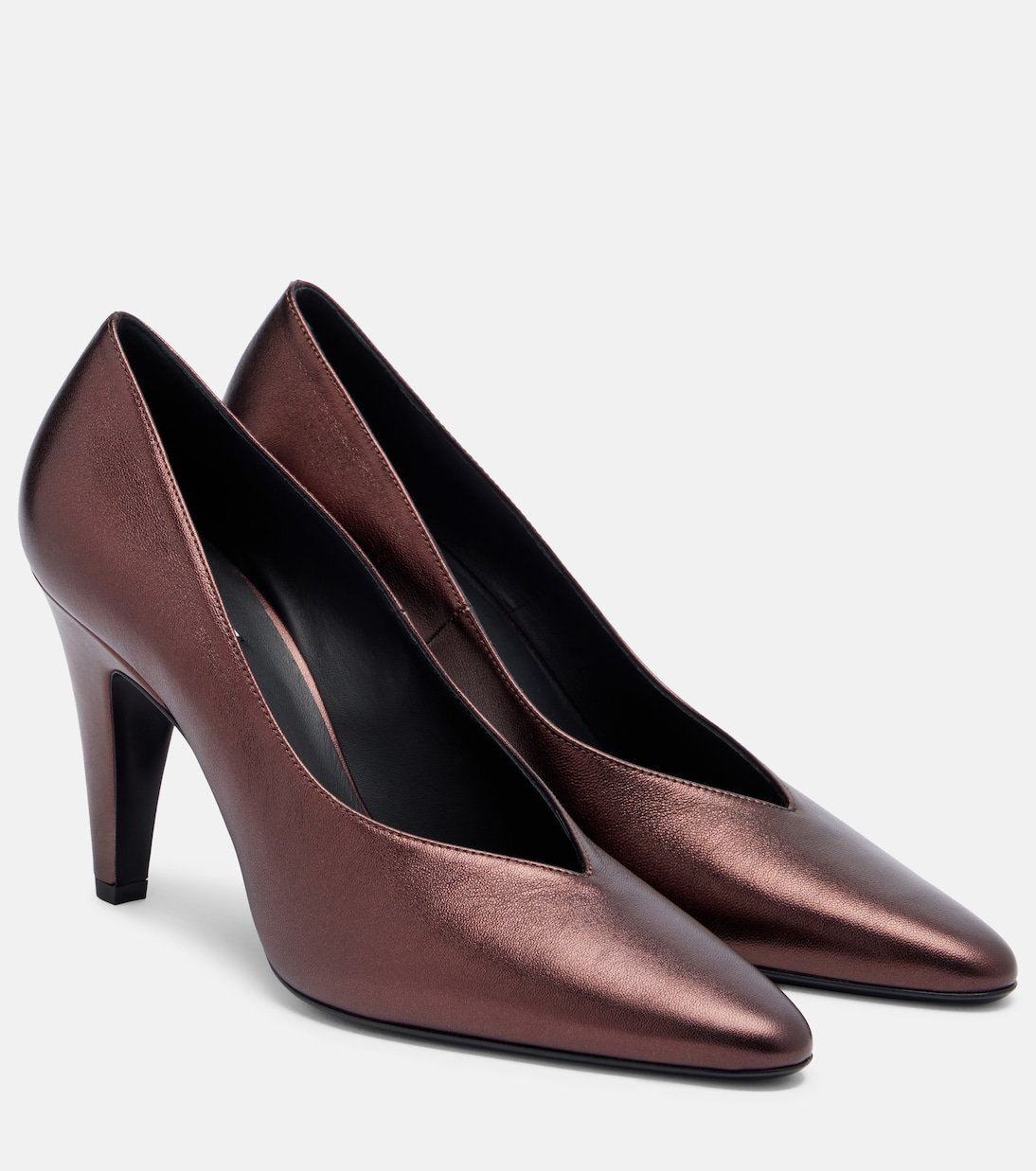 Pumps aus Metallic-Leder | Alaïa