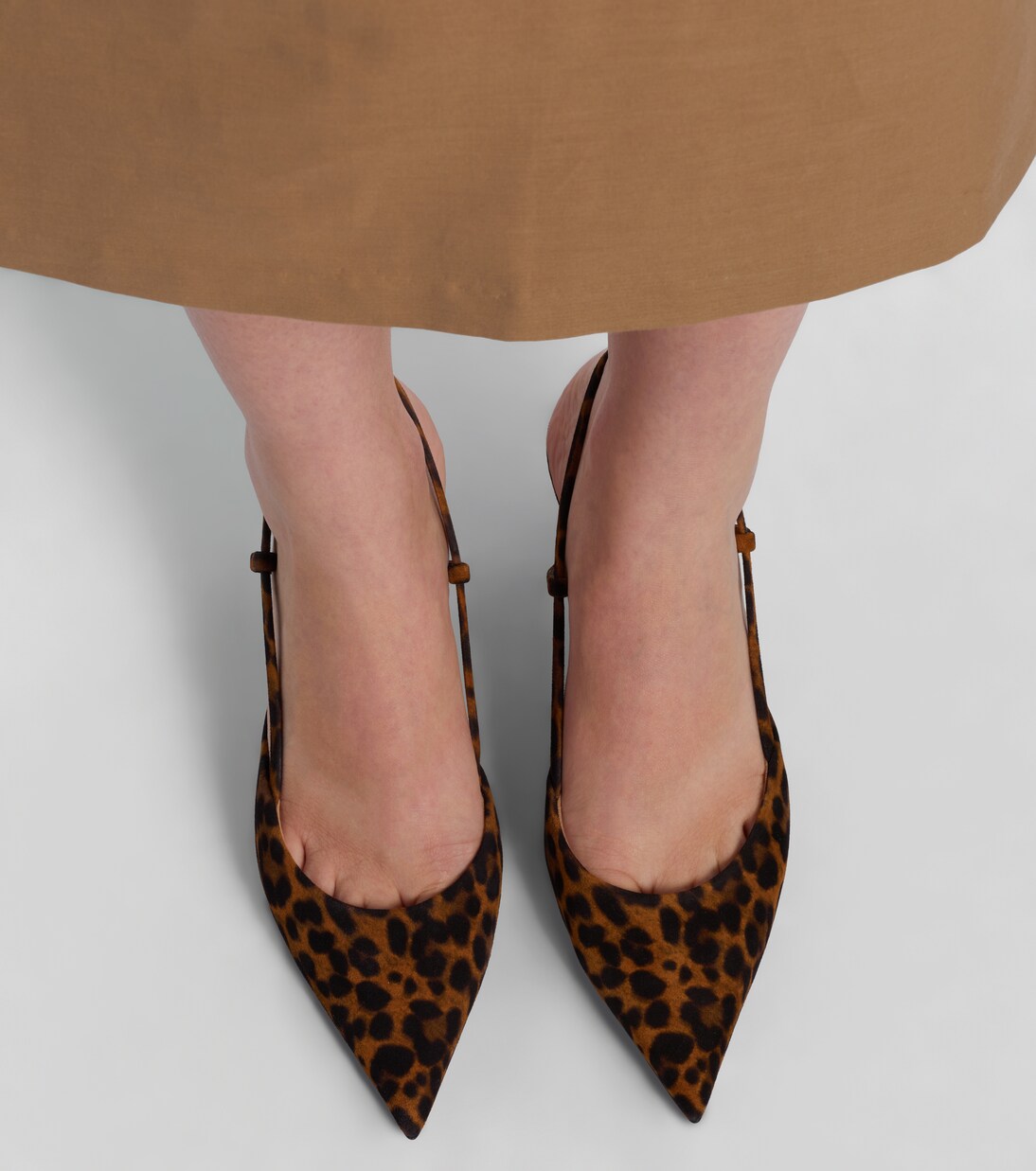 Ascent leopard-print suede slingback pumps | Gianvito Rossi