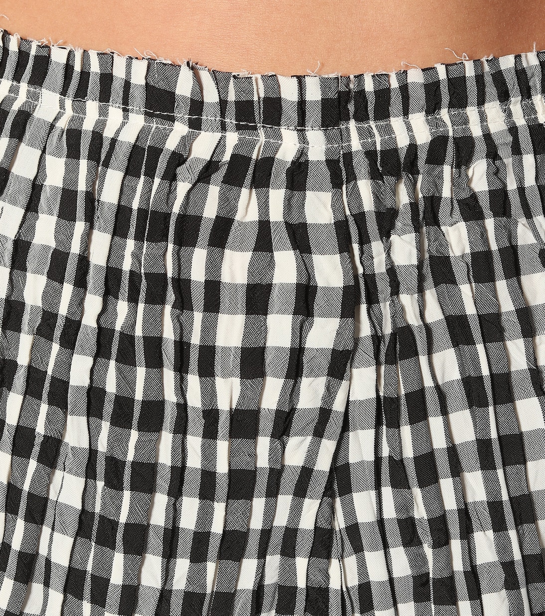 Hilary high-rise gingham shorts | Khaite