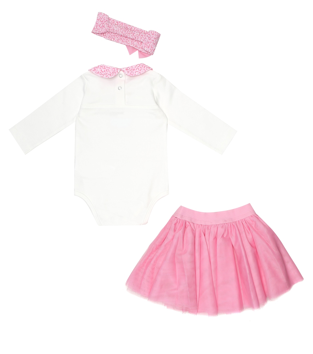 Bébé – Set body, jupe et bandeau en coton | Monnalisa