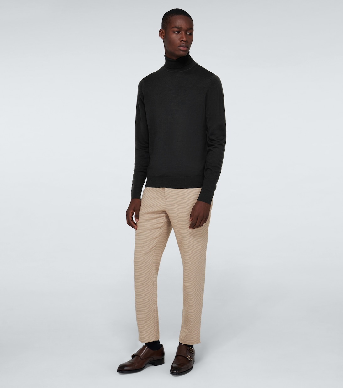 Wool turtleneck sweater | Sunspel