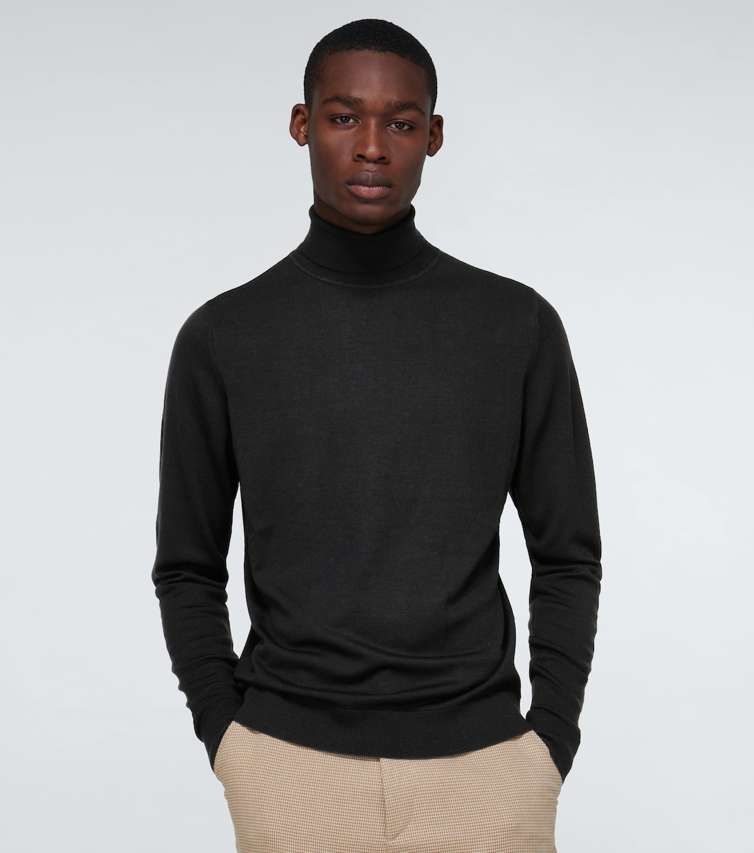 Wool turtleneck sweater | Sunspel