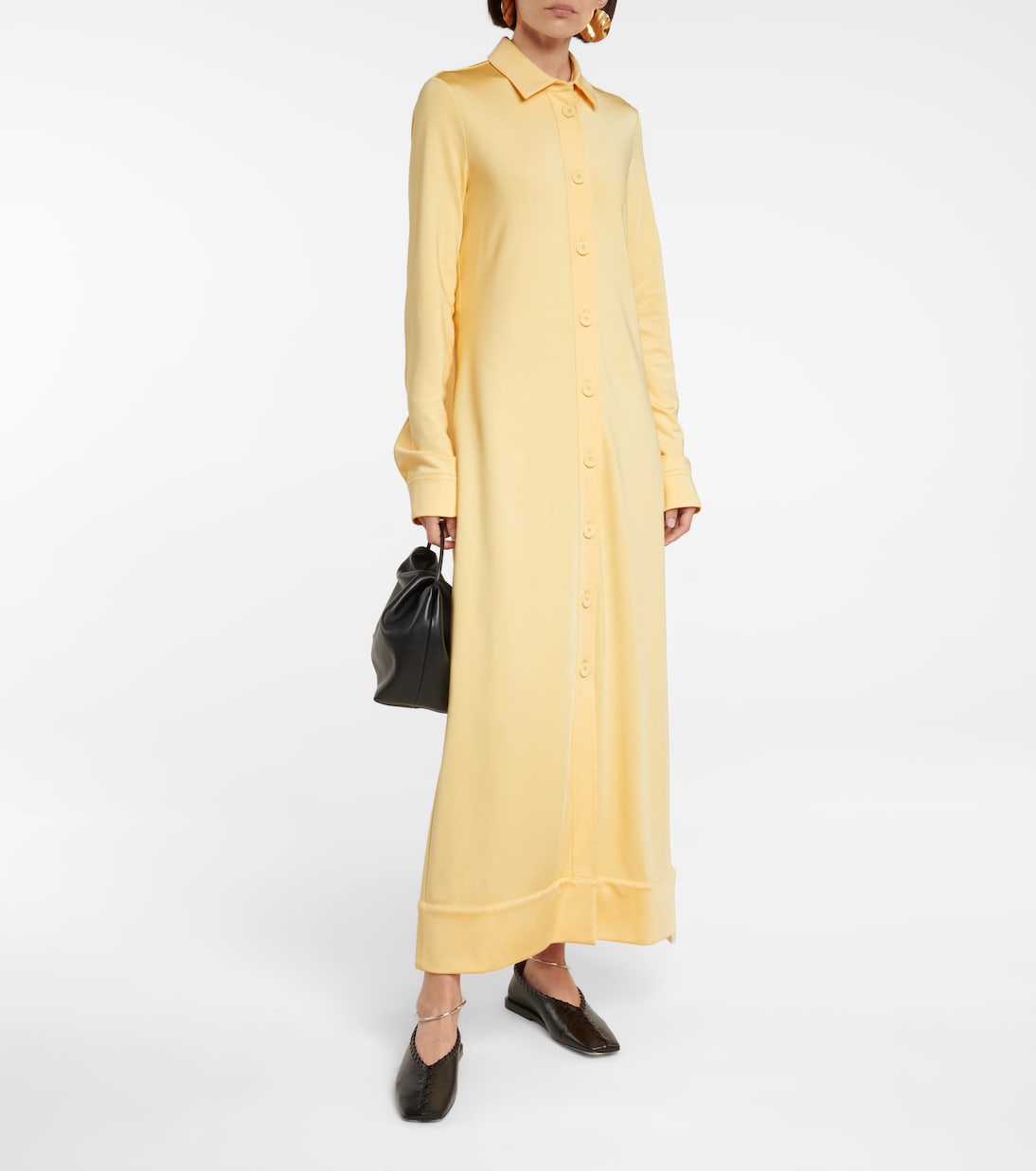 Abito chemisier in jersey stretch | Jil Sander