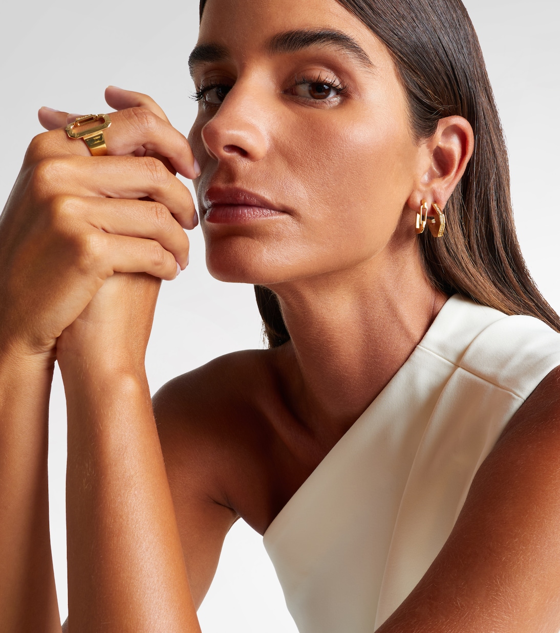Carey 18kt gold single earring with diamonds | Eéra
