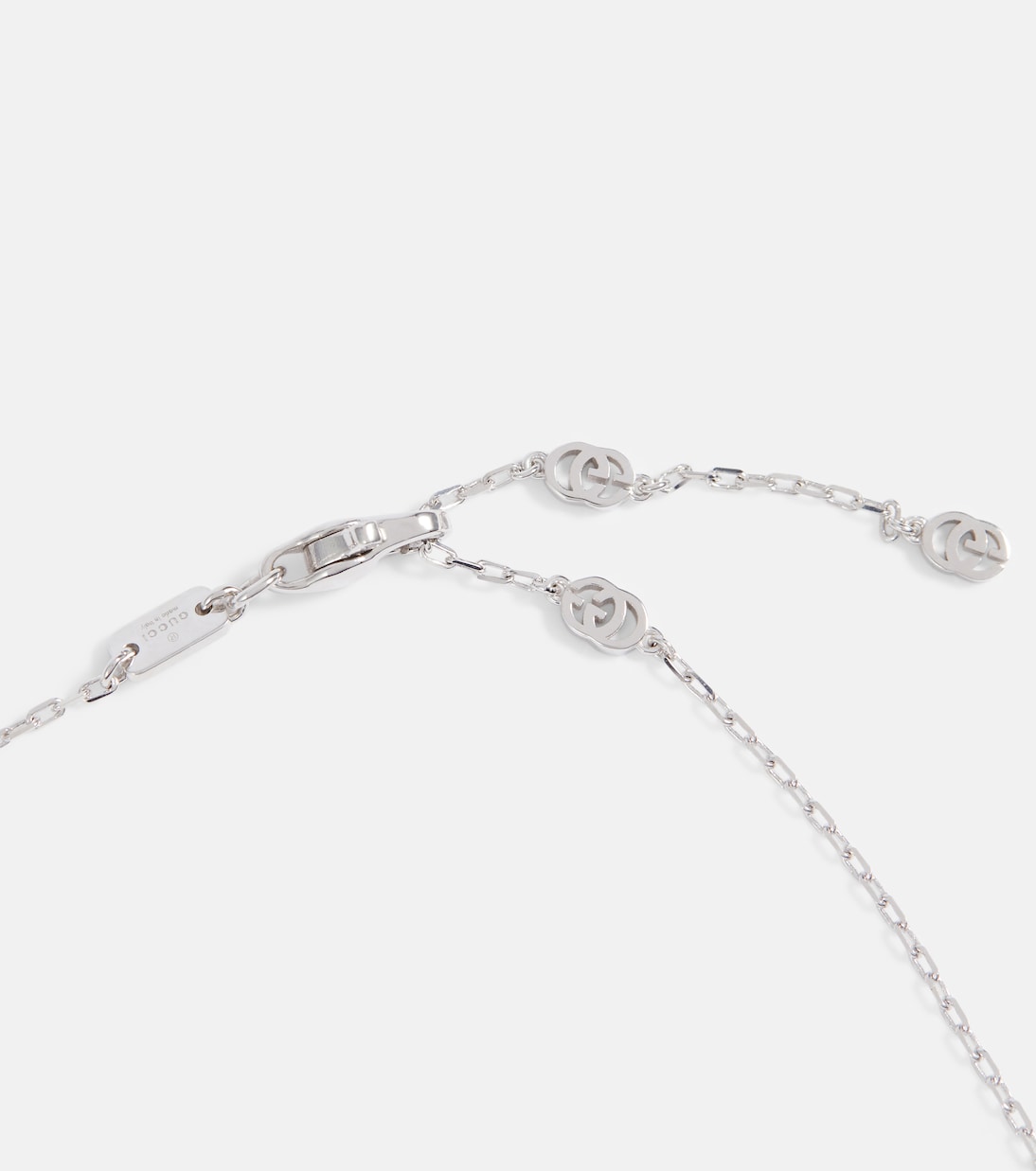 Collana GG Running in oro bianco 18kt | Gucci