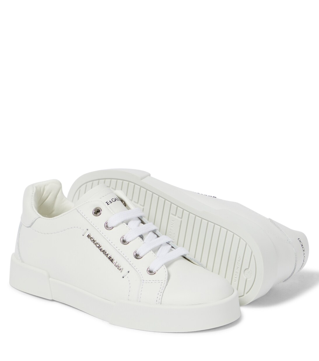 Portofino Light leather sneakers | Dolce&Gabbana Kids