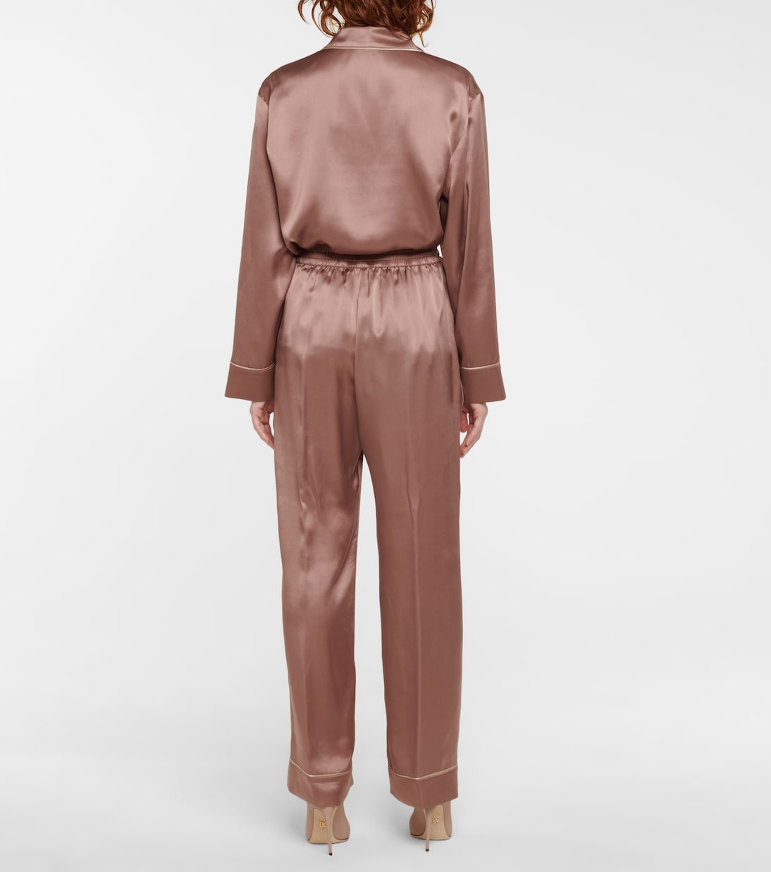 Pantaloni pigiama in raso di seta | Dolce&Gabbana