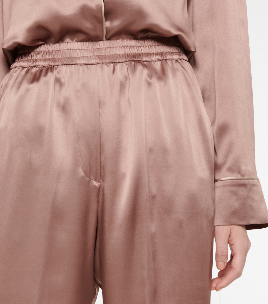 Pantaloni pigiama in raso di seta | Dolce&Gabbana