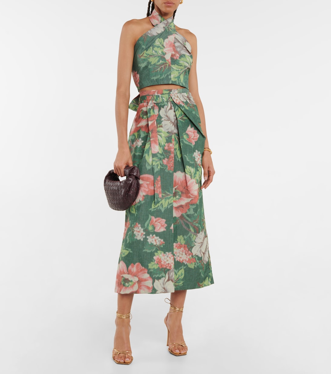 Charlotte floral wrap midi skirt | Erdem
