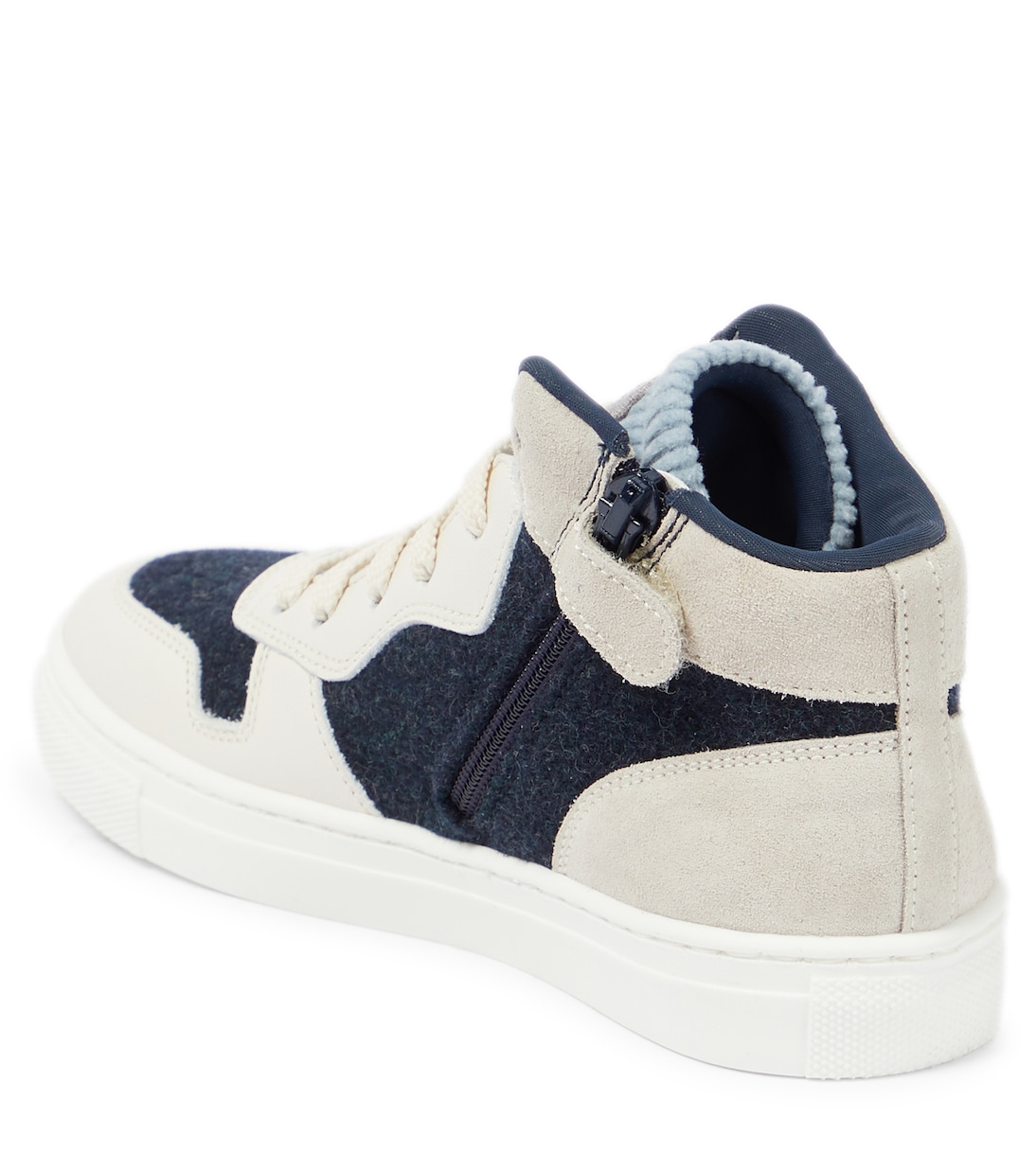 Leather-trimmed sneakers | Brunello Cucinelli Kids