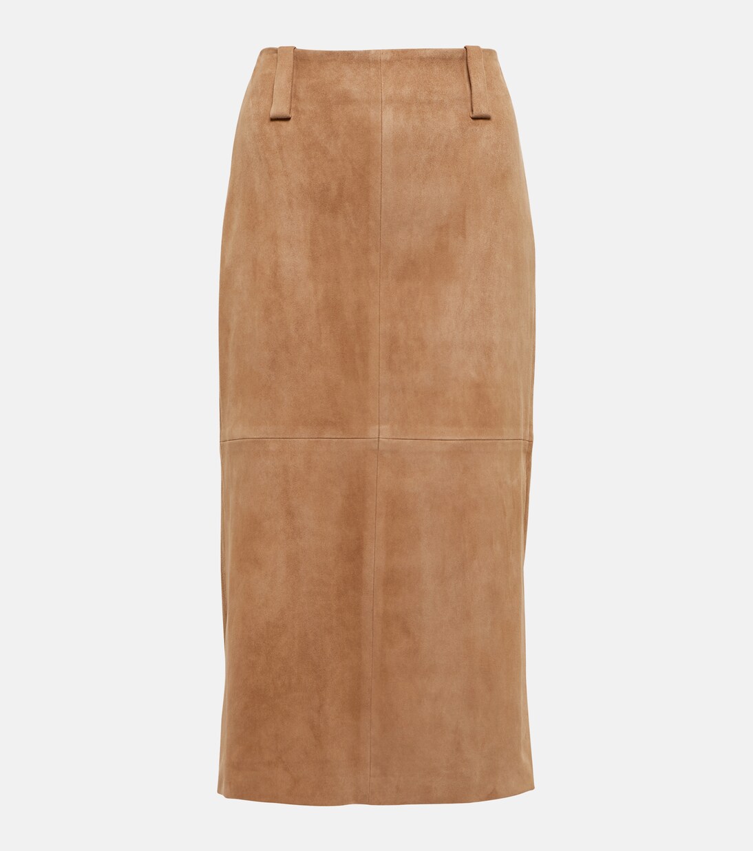 Suede midi skirt in brown - Brunello Cucinelli | Mytheresa