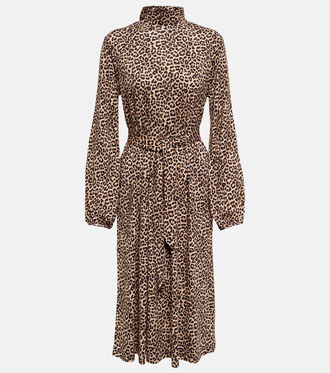 Dorothea leopard-print high-neck midi dress | A.P.C.