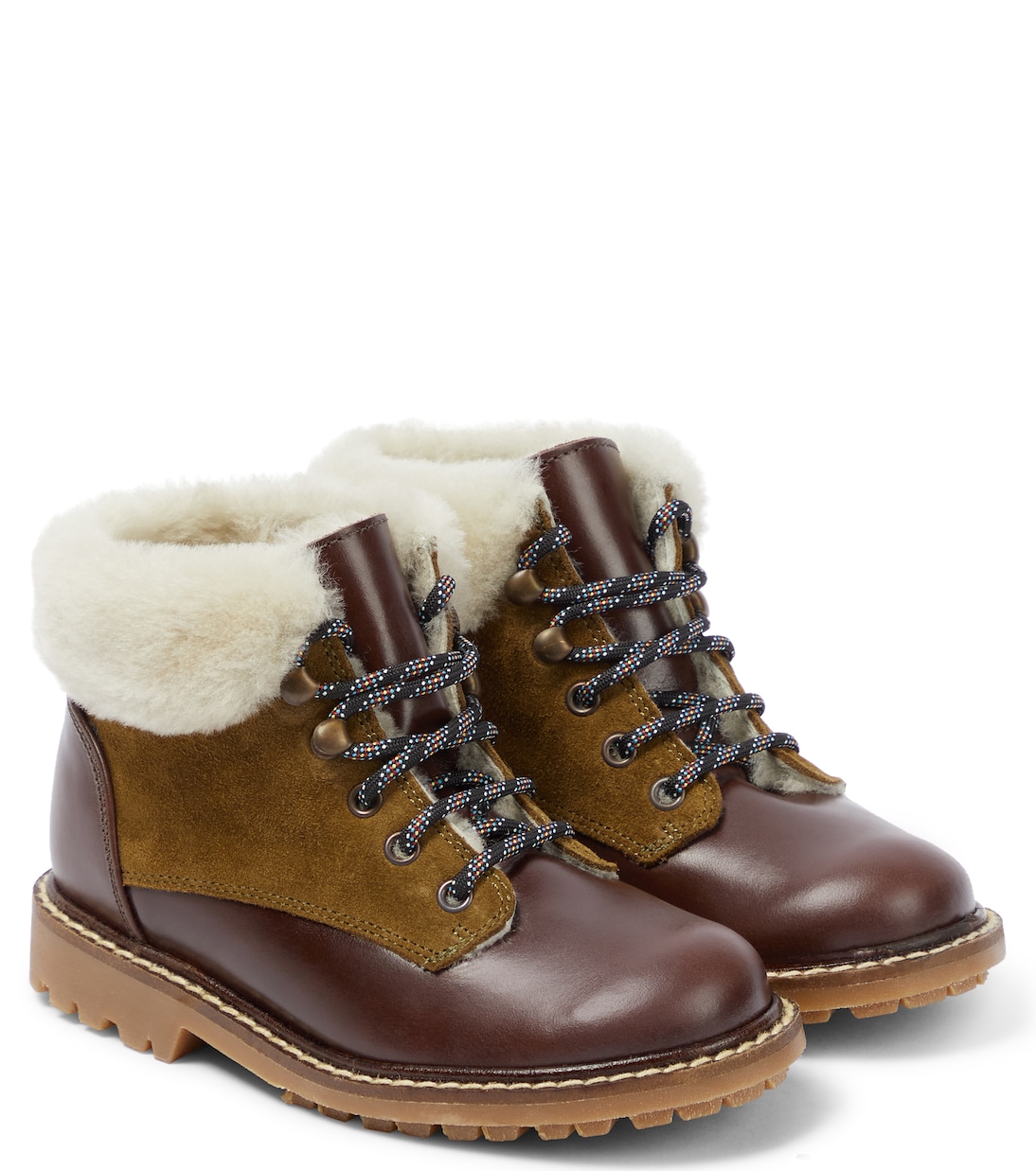 Stiefel Henri aus Leder mit Shearling | Bonpoint