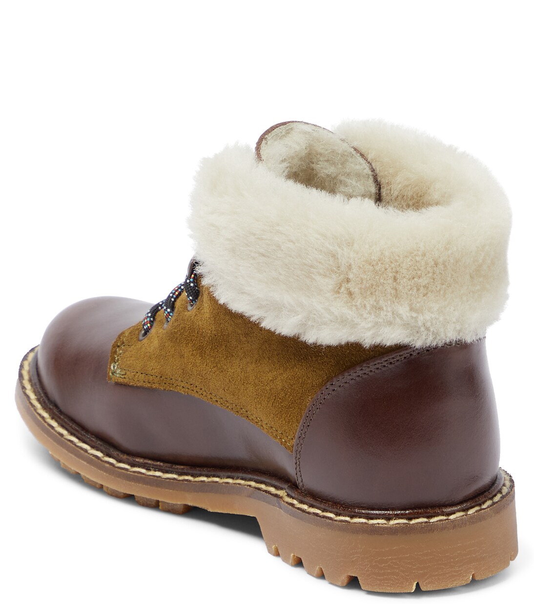 Stiefel Henri aus Leder mit Shearling | Bonpoint