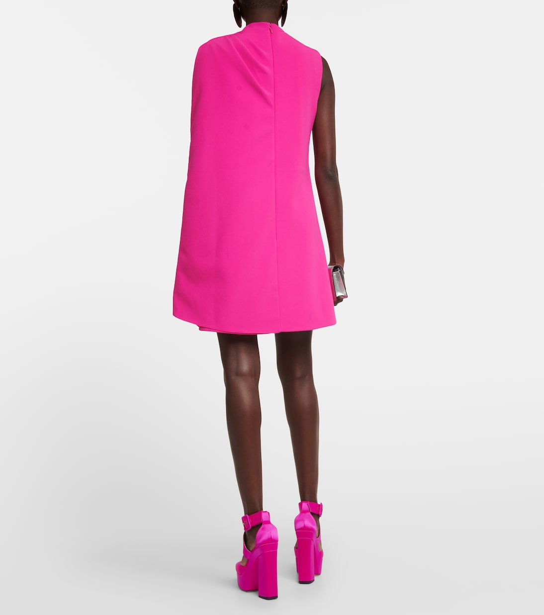 Margareta asymmetrical cape minidress | Safiyaa