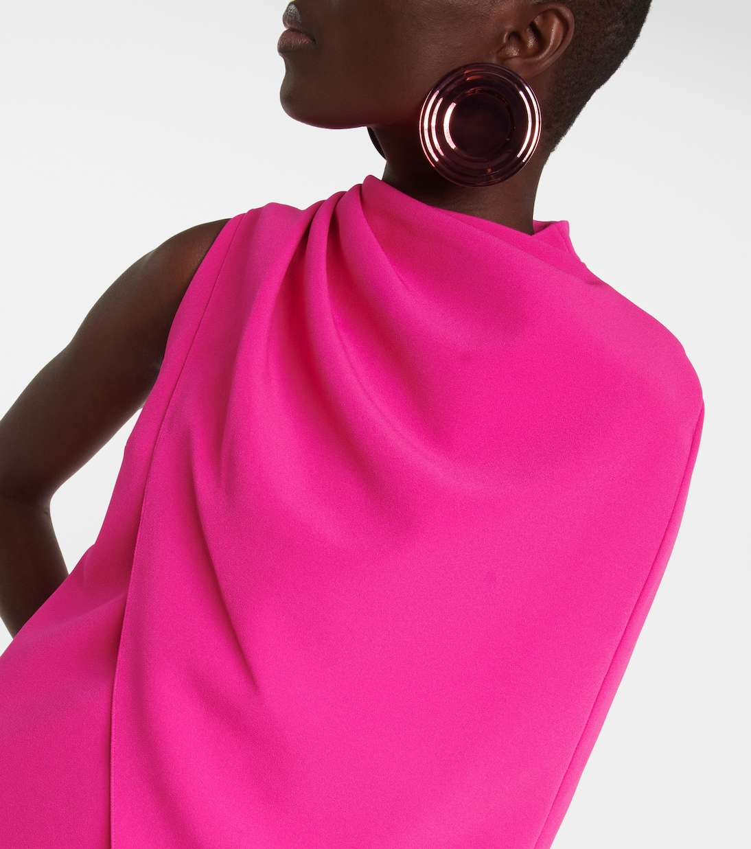 Margareta asymmetrical cape minidress | Safiyaa
