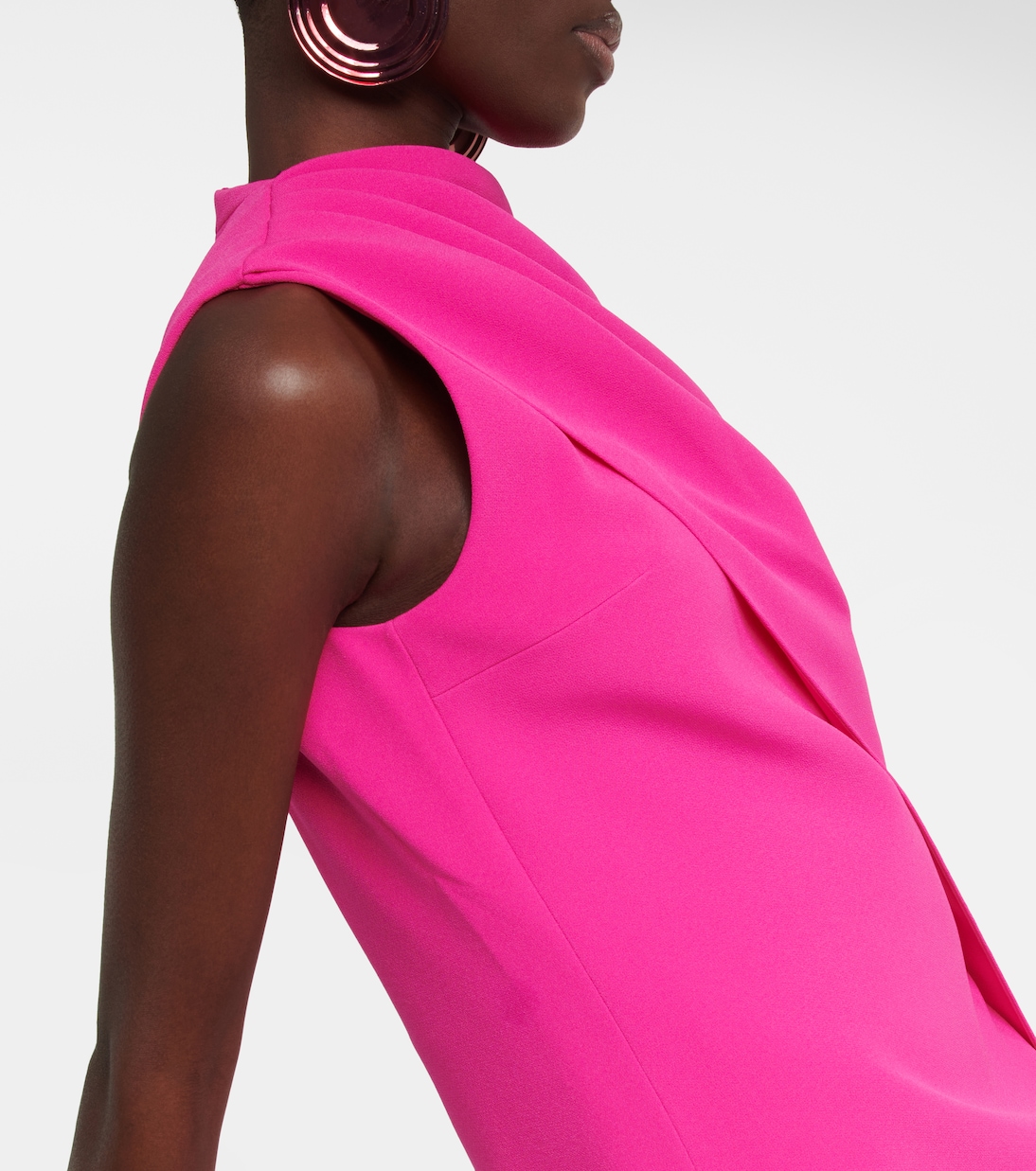 Margareta asymmetrical cape minidress | Safiyaa