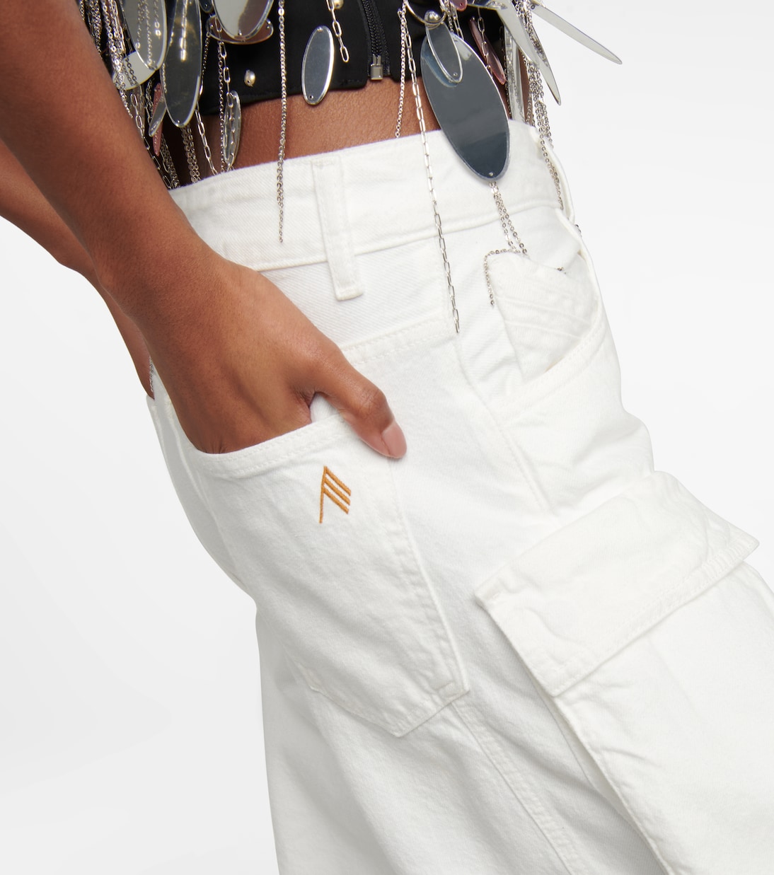 Jeans Fern mit Cargo-Tasche | The Attico