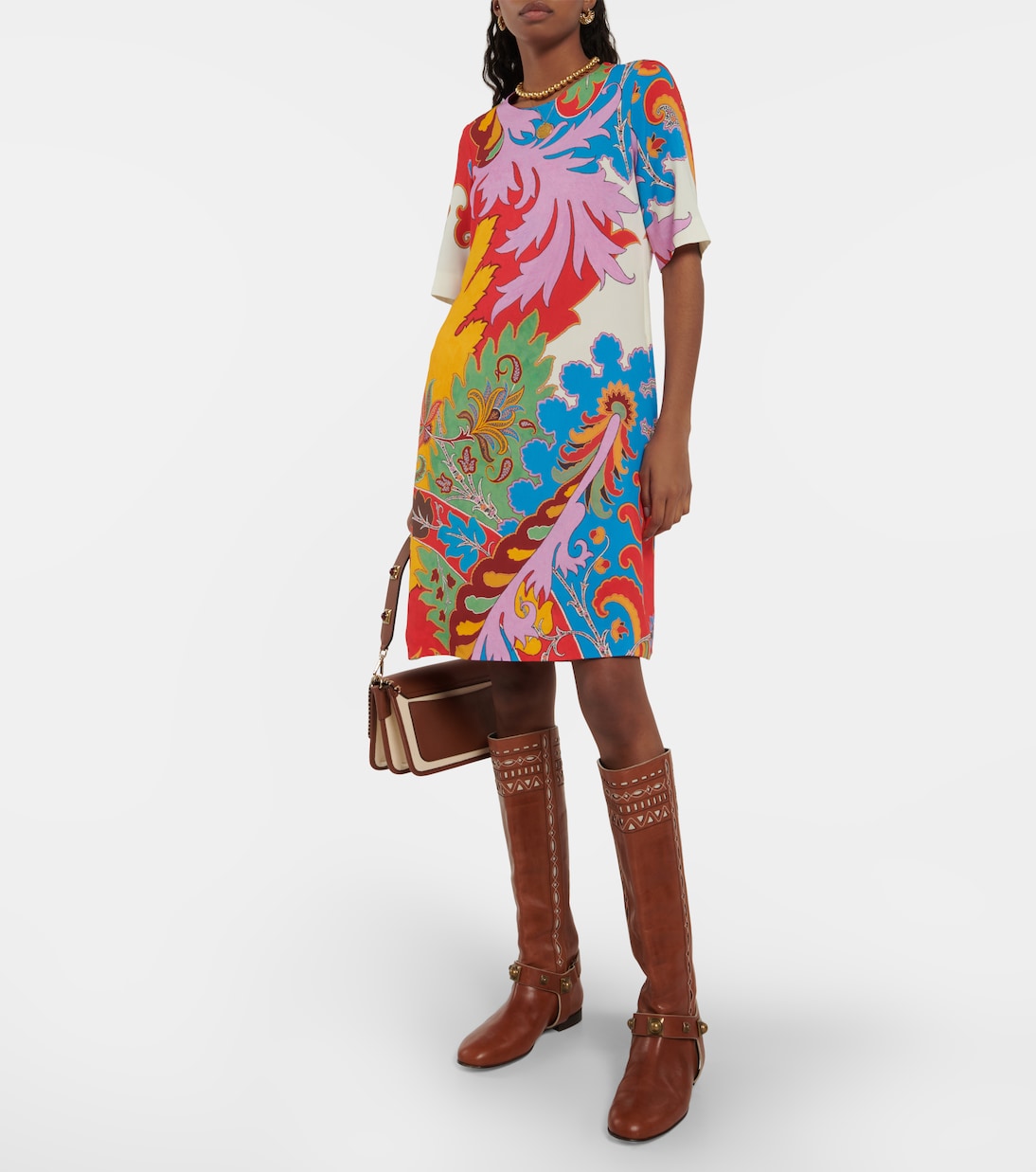 Vestido corto de jersey estampado | Etro
