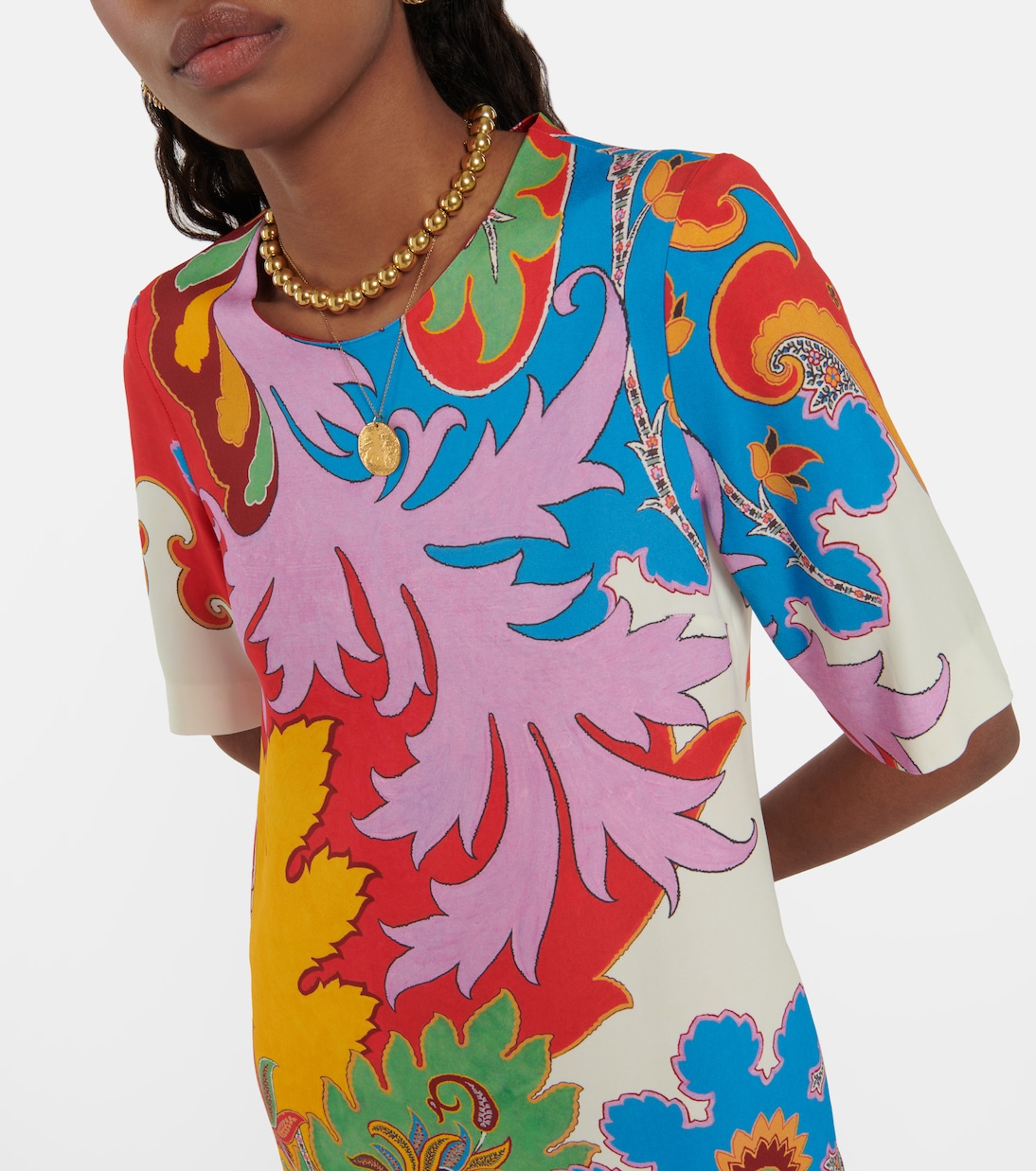 Vestido corto de jersey estampado | Etro