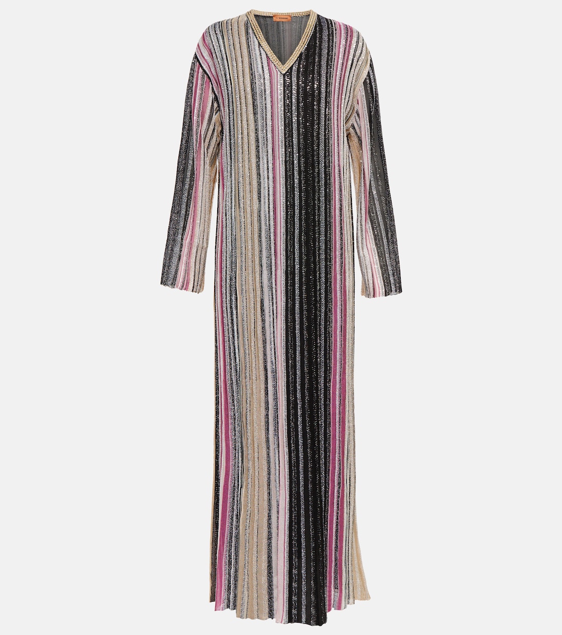 Vestido largo a rayas con lentejuelas | Missoni