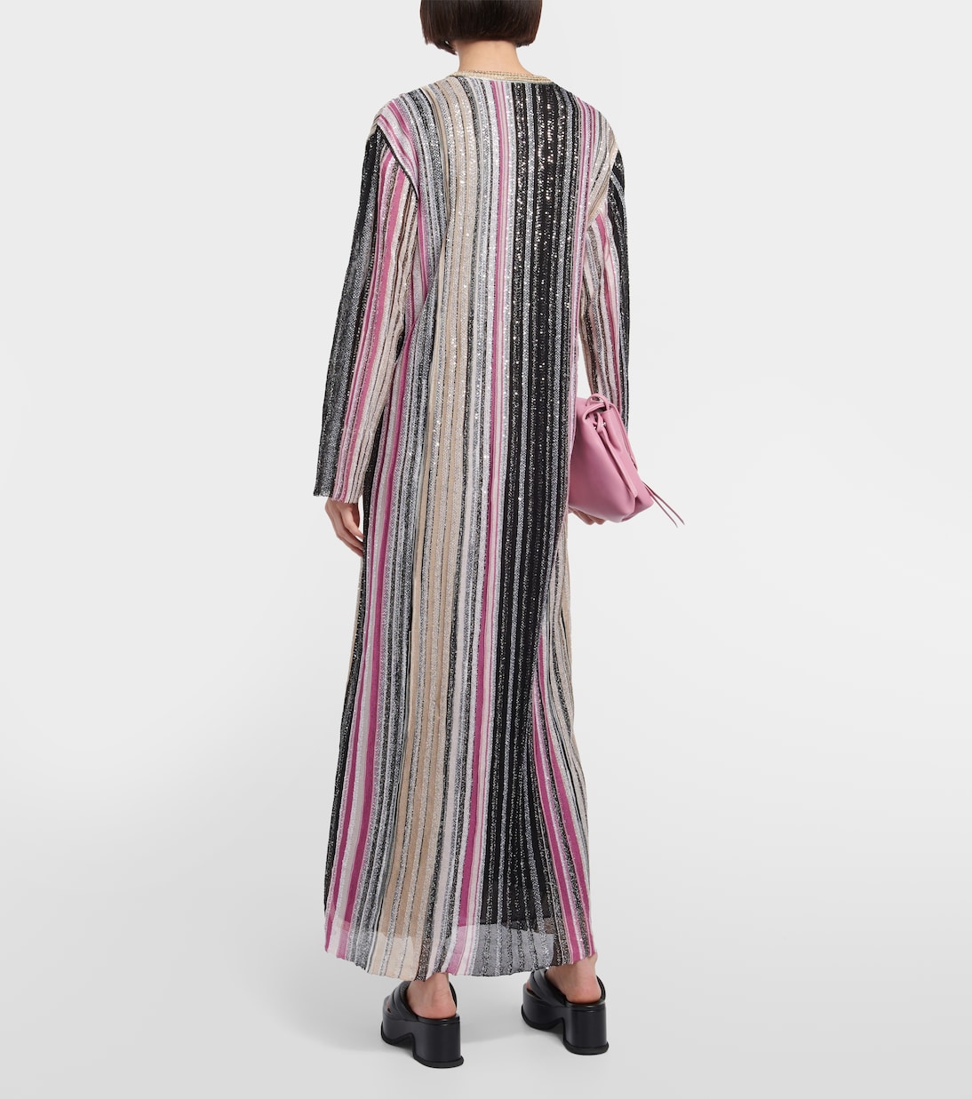 Vestido largo a rayas con lentejuelas | Missoni