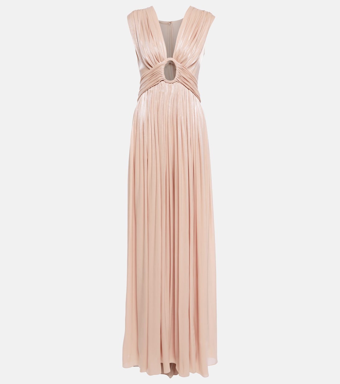 Draped satin gown | Costarellos