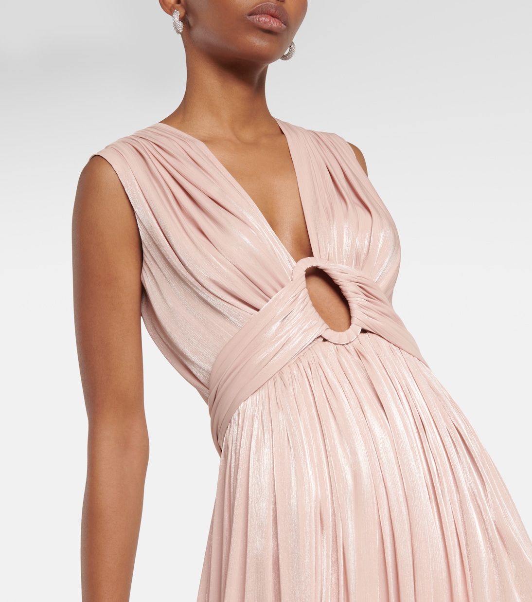 Draped satin gown | Costarellos