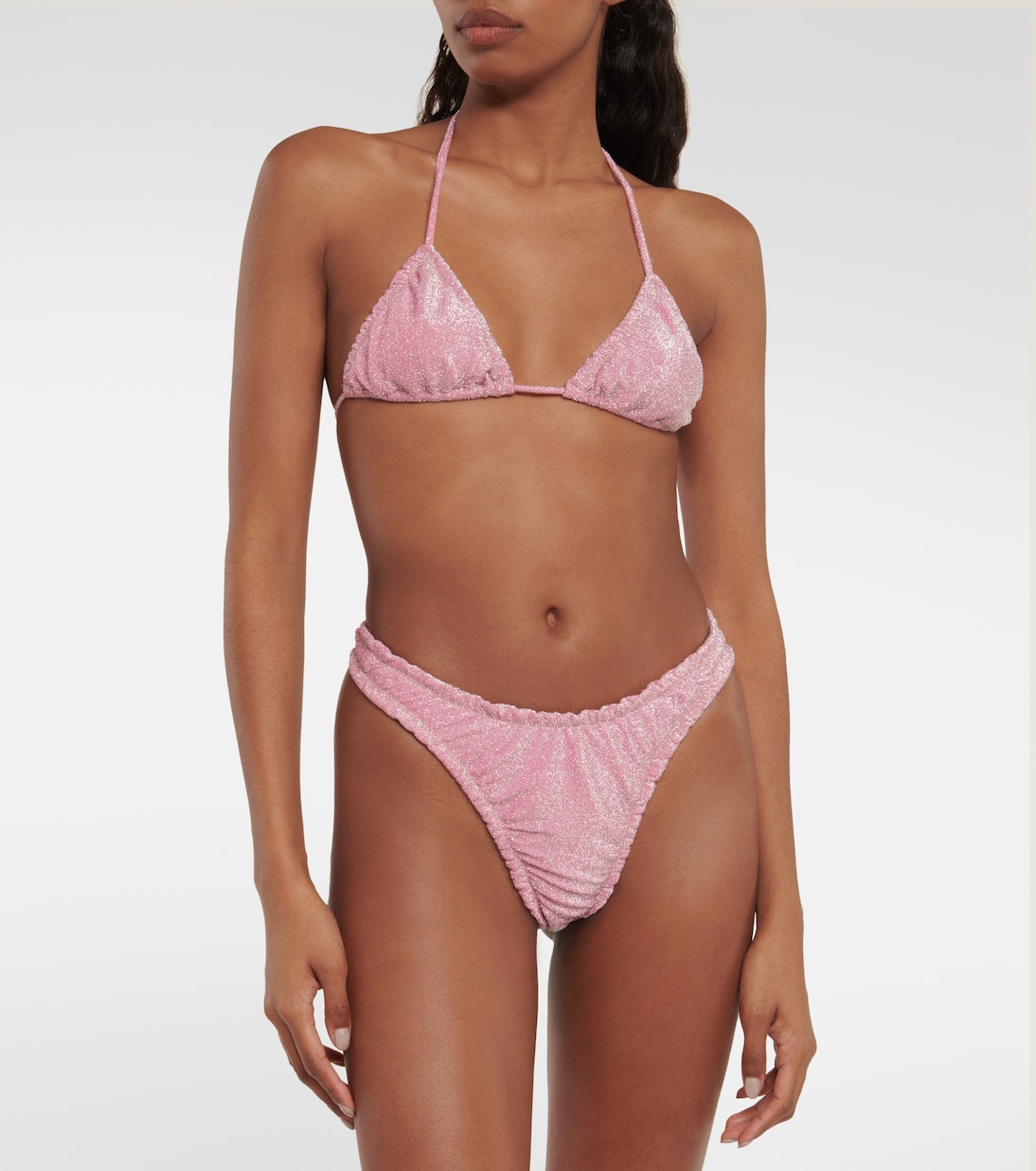 Top de bikini triangular Guia de Lurex® | Reina Olga