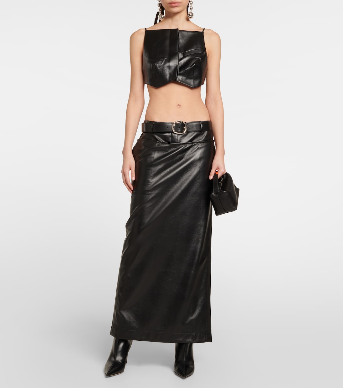 Top cropped Elfi in similpelle | Aya Muse