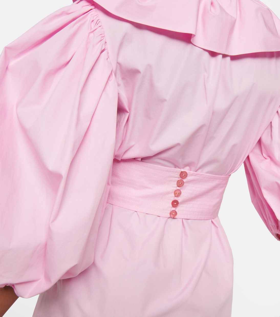 Puff-sleeve cotton minidress | Patou