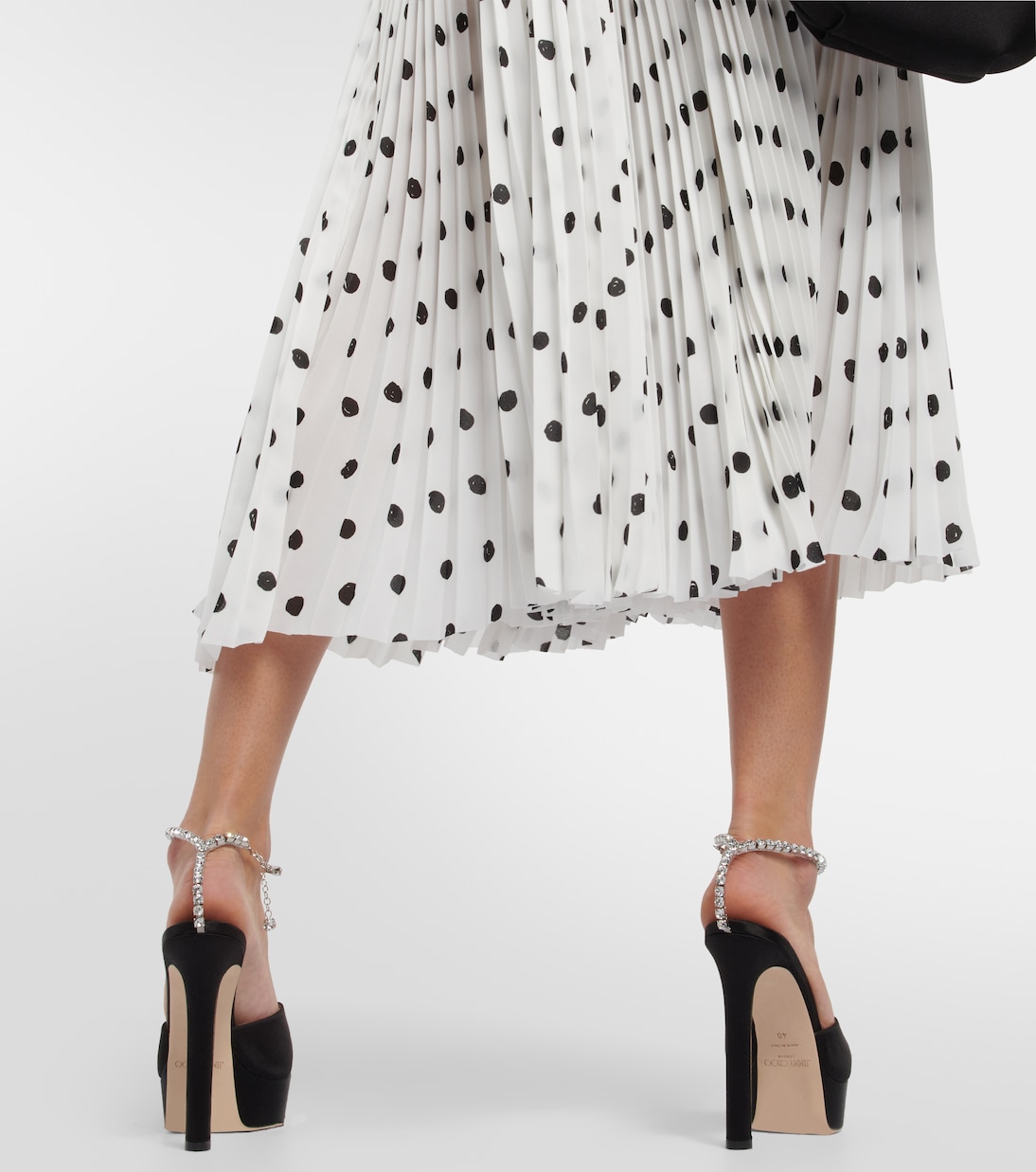 Saeda 125 embellished satin platform sandals | Jimmy Choo
