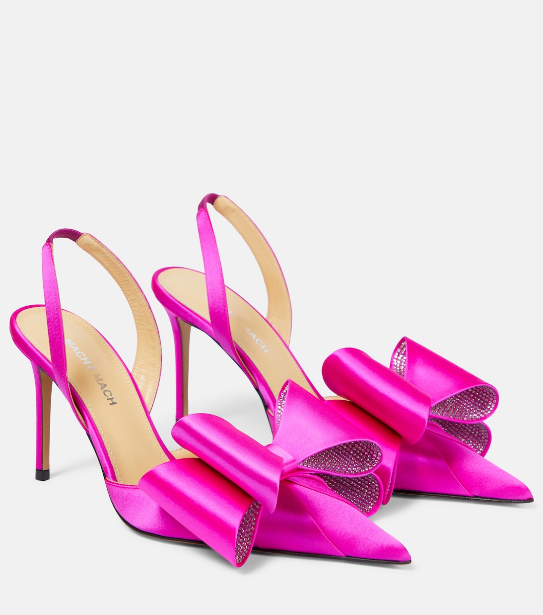 Pumps slingback Le Cadeau 95 in raso | Mach & Mach
