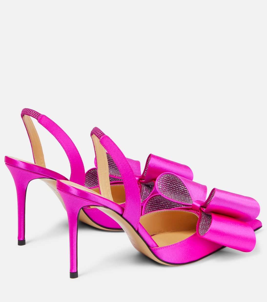 Pumps slingback Le Cadeau 95 in raso | Mach & Mach