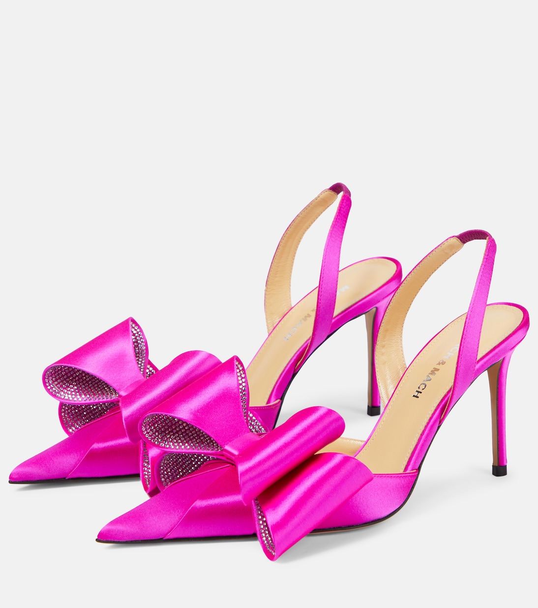 Pumps slingback Le Cadeau 95 in raso | Mach & Mach