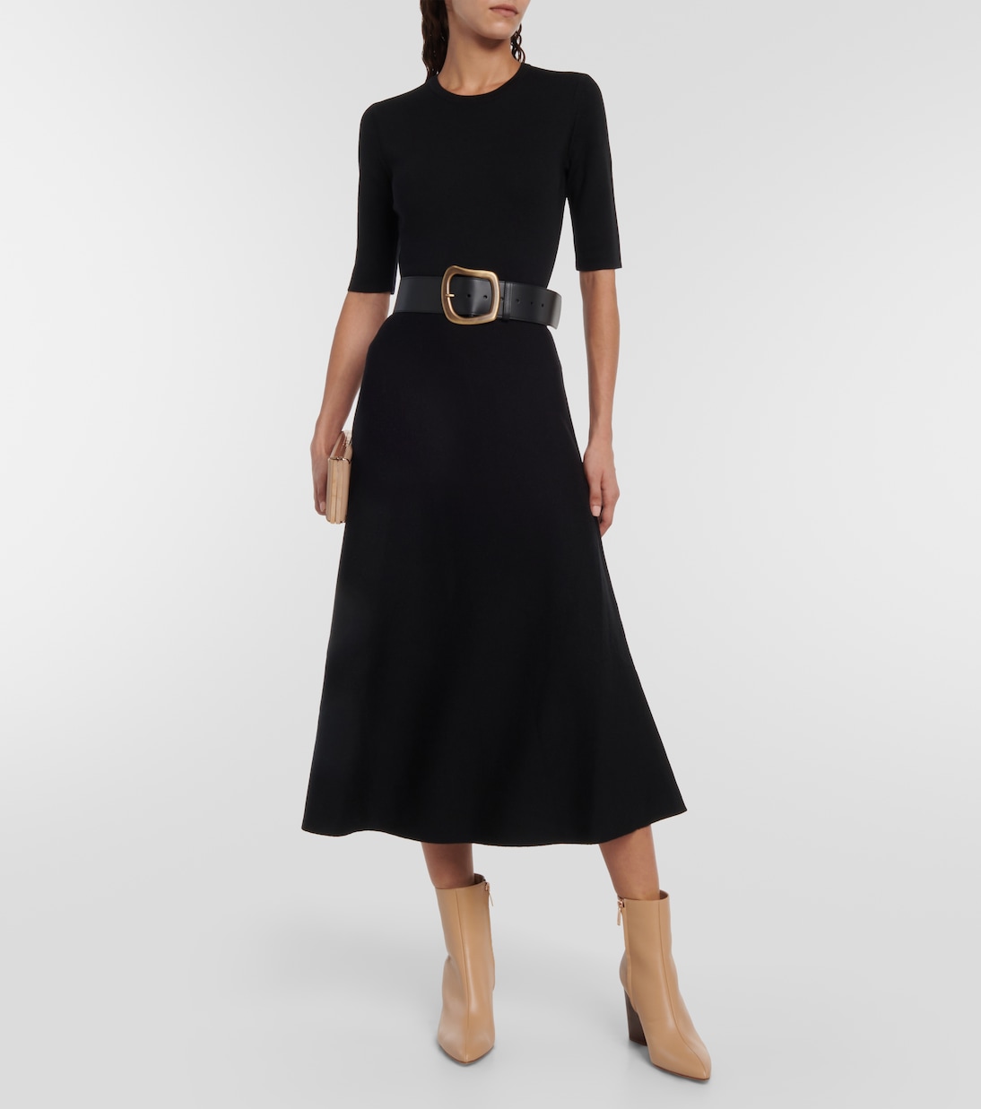 Vestido juvenil de lana, cachemira y seda estilo Seymore de Gabriela Hearst