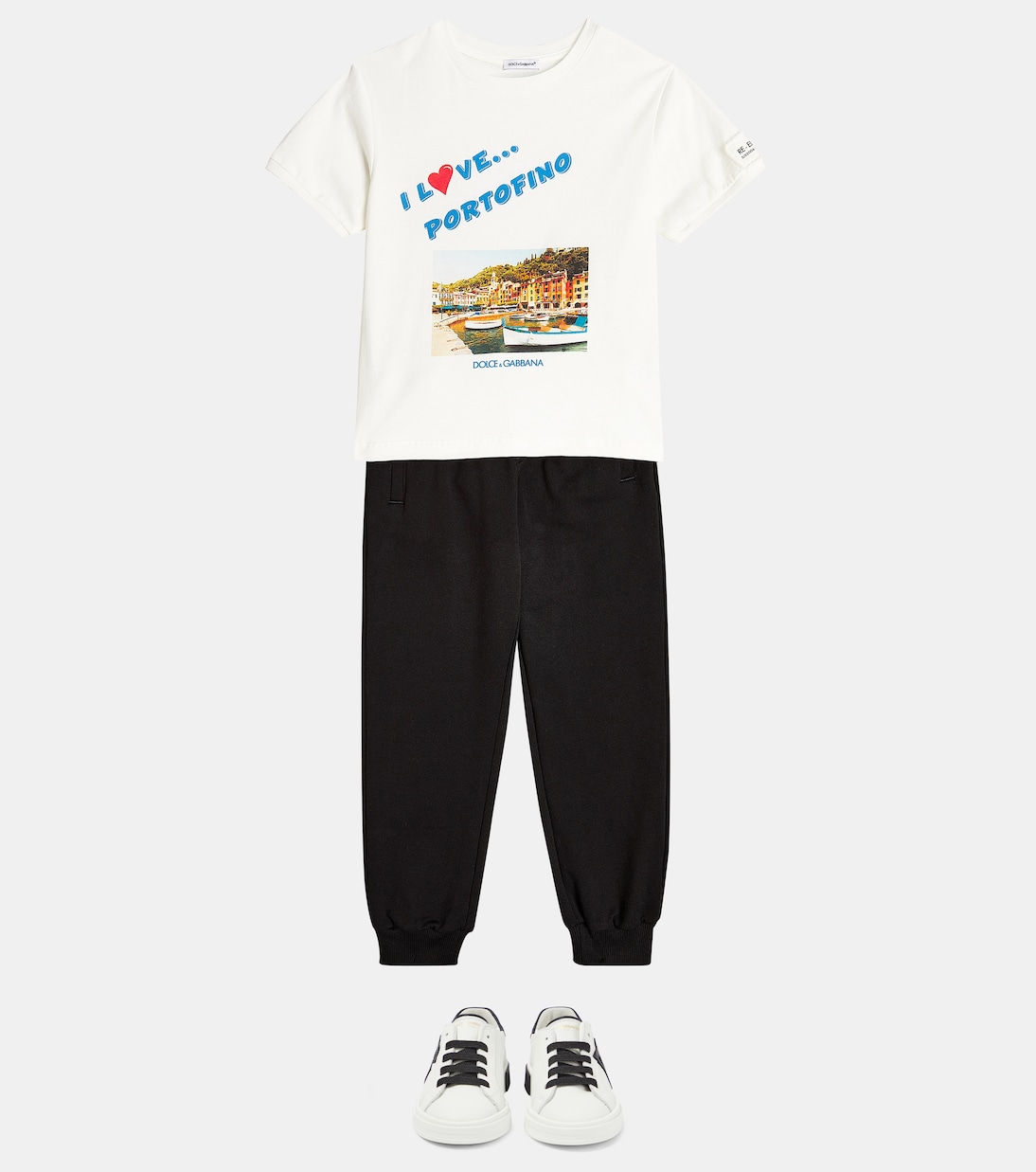 Portofino low-top leather sneakers | Dolce&Gabbana Kids