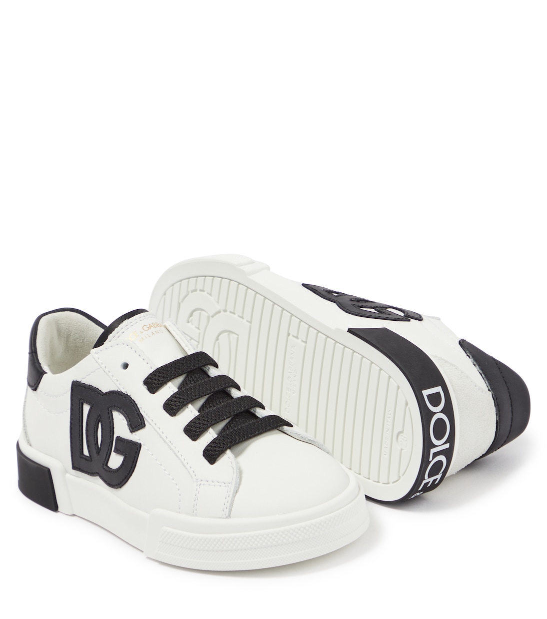 Portofino low-top leather sneakers | Dolce&Gabbana Kids